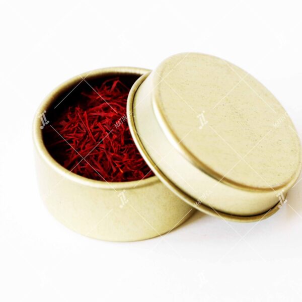 Saffron packaging-Golden Tin Container Pack