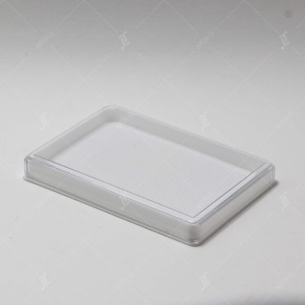 white rectangular bottom polyCrystal saffron container