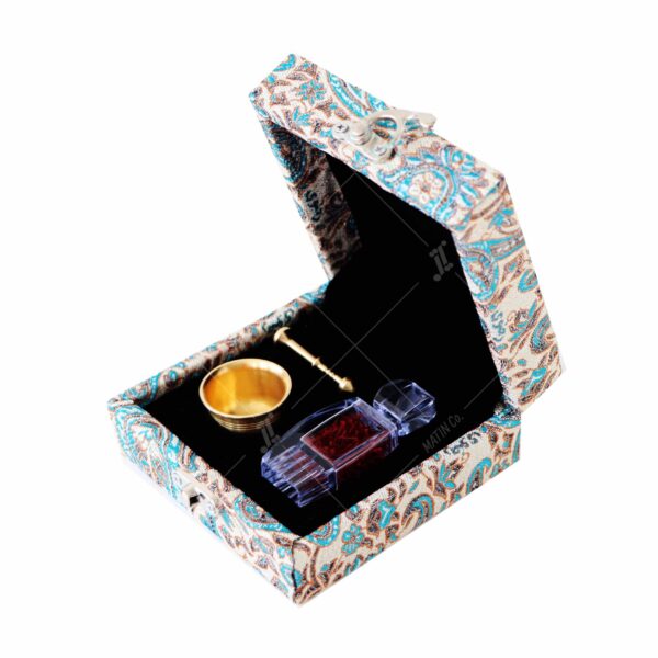 Saffron packaging-Terme Box 1.5 gr Sargol, mortar and pestle